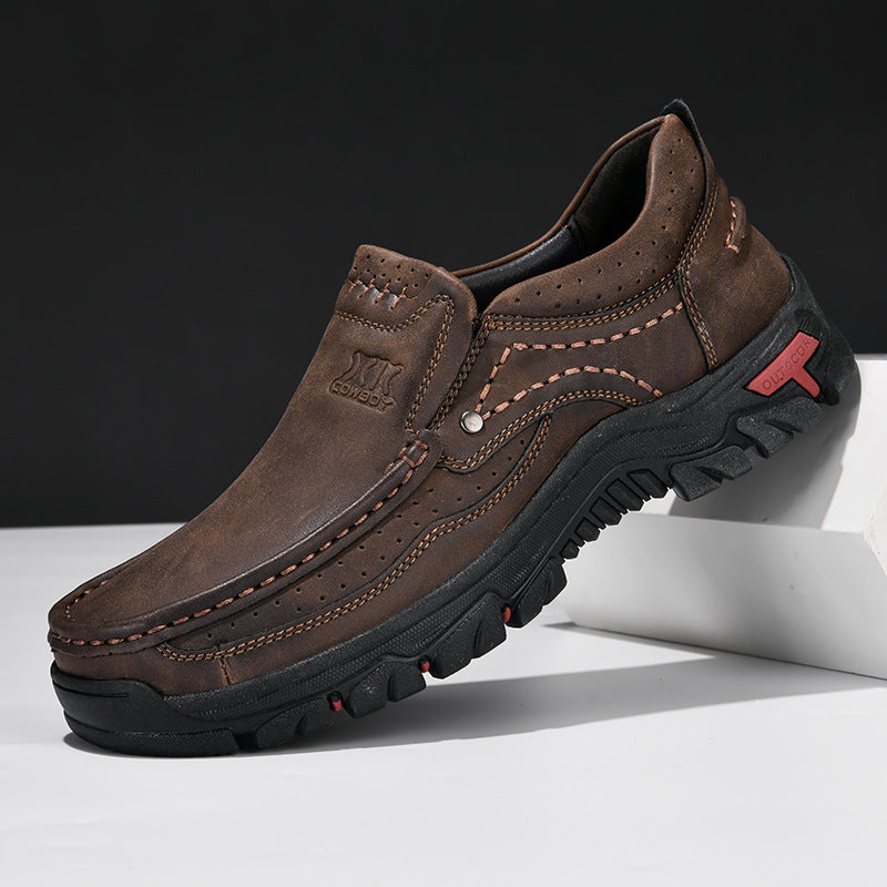 ⏰Promotion - 50% OFF🔥GARB® Men's Handcrafted Wide Toe Outdoor Loafers | Arch Support Leather Shoes