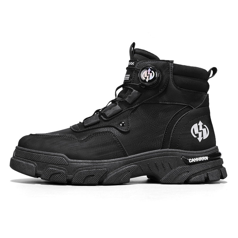 ⏰Men's outdoor swivel buckle work shoes（Waterproof, Anti-slip,Comfortable and Breathable）
